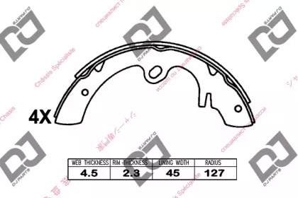 Комлект тормозных накладок DJ PARTS BS1091